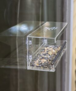 Wild Birds of Joy Window Bird Feeder with 4 Super Strong Suction Cups & Sliding Seed Tray, Large, Clear Acrylic, Easy Clean, Outdoor Bird Feeders, Outside View Up Close of Finch, Cardinal and Blue Jay 35 91KxX5qn9LL