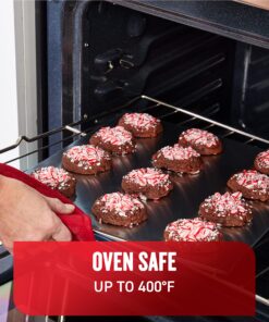 T-fal AirBake Natural Aluminum Cookie Sheet, 14" x 16", Silver 20 91KzhMEeniL