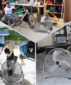 Lasko High Velocity Max Performance Floor Fan with Wall mount Option, 3 Powerful Speeds, Pivoting Fan Head for Home, Garage, Attic, 20", Black, 2265QM 30 91L4ulWSIUS