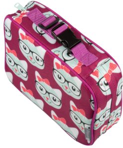 Bentology Lunch Box for Girls - Kids Insulated, Durable Lunchbox Tote Bag Fits Bento Boxes, Containers w/Lids, Jars & Bottles, Back to School Reusable Lunch Sleeve Keeps Food Hotter or Colder Longer Kitty 17 91L8YU4YosL