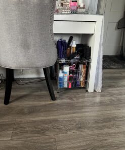 Whitmor Supreme Stacking Shelf with Basket - Adjustable Home Organizer - Chrome Stacking Shelf W/Basket 39 91LCjt7n10L