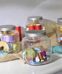 Anchor Hocking 1-Gallon Cracker Jar with Lid, Brushed Aluminum, Set of 4 1 Gallon Cracker Jar 13 91LJJ0S3m0L