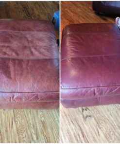 Furniture Clinic Leather Complete Restoration Kit | Includes Leather Recoloring Balm, Leather Cleaner, Protection Cream, Sponge & Cloth | Restores & Repairs (Maroon) Complete Kit Maroon 27 91LKD wsZaL