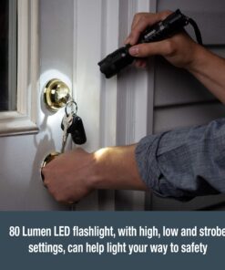 SABRE 2-in-1 Stun Gun with Flashlight and Belt Holster, Emits 1.60 Powerful Pain Inducing Microcoulombs (µC) Charge, 120 Lumen LED Flashlight, Rubberized Grip, Compact Design, Rechargeable 14 91LNfjYZj2L