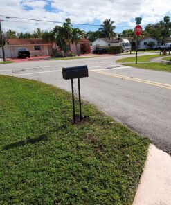 Gibraltar Mailboxes Decorative Medium Capacity Galvanized Steel Black, Mailbox & Post Combo, T11KIT0B, 1-(Pack) 34 91LRDN9N9RL