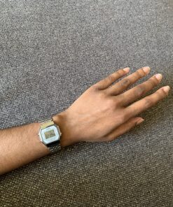 Casio Ladies Mid-Size Silver Tone Digital Retro Watch LA-680WA-7DF 34 91LTah7LKKL