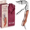 Wine Opener & Waiters Corkscrew-With a Comfortable Rosewood handle – Wine And Beer Bottle Opener For Bartenders, Waiters, –With A Wine Key Foil Cutter - With a Nice Pouch Included 1Pack