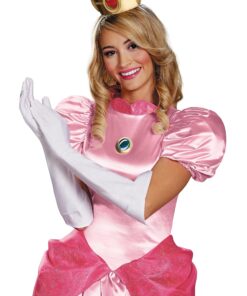 Disguise Women's Nintendo Super Mario Bros.Princess Peach Adult Costume Accessory Kit One Size Gold/Red/Green/White 17 91LZFa9KtWL