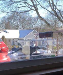 Yardly Noticed Window Bird Feeder with Removable Tray, Drain Holes, Extended Perch, 4 Suction Cups - Crystal Clear See Through Design 2017 - See Wild Birds Up Close, Great for Kids & Cats Large 39 91LZhfY0WqL