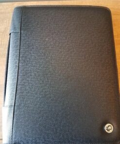 Case-it Executive Zippered Padfolio with Removable 3-Ring Binder and Letter Size Writing Pad, Black (PAD-40) Single PAD-40 77 91LZpTi8gKL