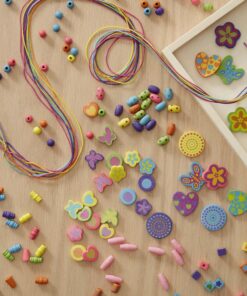 Melissa & Doug Created by Me! Bead Bouquet Deluxe Wooden Bead Set With 220+ Beads for Jewelry-Making, for 4+ years, Multicolor, 9½ 20 91LbOerJxdL