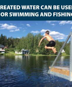 Airmax Pond Dye 4X Concentrate for Outdoor Ponds & Lakes, Natural Pond Colorant & Water Beauty Enhancer, Block Ultraviolet Rays, Fish, Bird & Livestock Safe, Easy Liquid Application, 1 Quart Twilight Blue - 1 Quart 24 91LbfPRcO5L