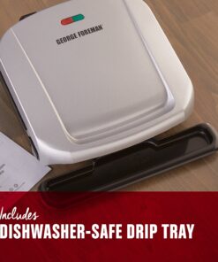 George Foreman GRP1060P Indoor Electric Grill, 4-Serving, Platinum 19 91LkGW6eDVL