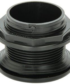 Alternative view of LIFEGARD Aquatics Standard Threaded Bulkhead Kit for Fish Aquariums – High-Impact Resistant PVC – Includes Bulkhead Fitting, Gasket, Lock Nut – Jet Black – 2 Inch