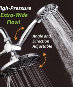 AquaDance 7" Premium High Pressure 3-Way Rainfall Combo Combines The Best of Both Worlds-Enjoy Luxurious Rain Showerhead and 6-Setting Hand Held Shower Separately or Together, Chrome 2.5 Gallon Per Minute 23 91LzySqlQZL