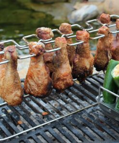 Alternative view of King Kooker #12WR 12-Slot Leg and Wing Grill Rack for Poultry