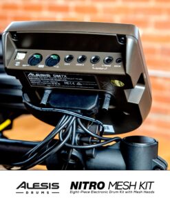 Alesis Nitro Mesh Kit - Electronic Drum Set with Quiet Mesh Pads, USB MIDI, Kick Pedal and Rubber Kick Drum, 40 Kits, 385 Sounds, Drum Lessons 1st Generation 49 91M2jEn7SUL