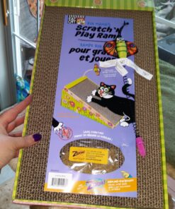 Petmate FAT CAT Big Mama's Scratch 'n Play Ramp Reversible Cardboard Toy 29 91M2nI8PmlL