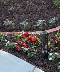 Smarty Gadgets - Metal Garden Art Decoration, Steel Red Ant Figurine with Solar Powered LED Lights for Yard, Patio, Lawn and Garden Decor and Ornament, Outdoor and Indoor Statue, 11" X 10" 34 91M9QJsp5uL