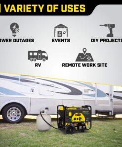Champion Power Equipment 76533 4750/3800-Watt Dual Fuel RV Ready Portable Generator with Electric Start 35 91MAJITzHL