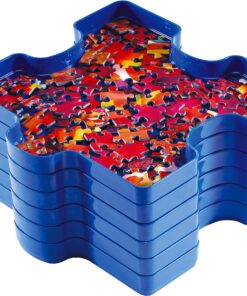 Ravensburger Sort and Go Jigsaw Puzzle Accessory - Sturdy and Easy to Use Plastic Puzzle Shaped Sorting Trays to Organize Puzzles Up to 1000 Pieces, Blue 39 91MAr6XnNVL