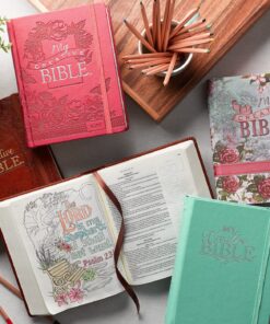 KJV Holy Bible, My Creative Bible, Faux Leather Flexcover - Ribbon Marker, King James Version, Pink Floral 47 91MFbDjv9pL