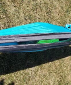 Wise Owl Outfitters Camping Hammock - Camping Essentials, Portable Hammock w/Tree Straps, Single or Double Hammock for Outside, Hiking, and Travel Blue & Grey Medium 33 91MLbw5omhL