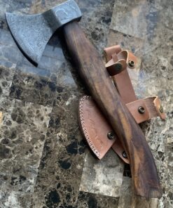 DIST AX-257, Custom Handmade Damascus Steel 13.00 Inches Axe - Gorgeous and Solid Rose Wood Handle 9 91MP BKhaFL