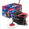 O-Cedar EasyWring Microfiber Spin Mop, Bucket Floor Cleaning System, Red, Gray Single 15 91MTQHTEgAL