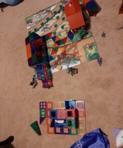 Playmags 150-Piece Magnetic Tiles Building Set – 3D Magnet Building Blocks, Creative Imagination, Inspirational, Educational STEM Toys for Kids with 1 Car Single 61 91MWVTzYwHL