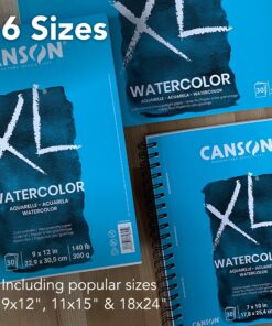Canson XL Watercolor Pads, 9 In. x 12 In., Pad Of 30 (100510941) (98773) 9x12 Fold Over 28 91MWwFmv6gL