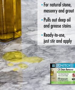 STONETECH Oil Stain Remover, Cleaner for Natural Stone, Grout, & Masonry, 3OZ (88.7ML) Can 27 91MZ1zkg1uL