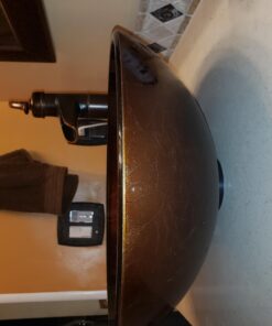 Aquaterior Modern Bathroom Round Artistic Tempered Glass Vessel Vanity Sink Bowl Basin Spa (FAUCET NOT INCLUDED) Flame Red 42 91MbcfEB9L