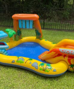 Intex Dinosaur Inflatable Play Center, 98in X 75in X 43in, for Ages 2+ 48 91MimWb3 jL