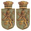 Design Toscano Medieval Rampant Lion Crest Medieval Decor Wall Sculpture - Set of Two, 14 Inch, Polyresin, Full Color Set of 2 49 91MlUT55J8L