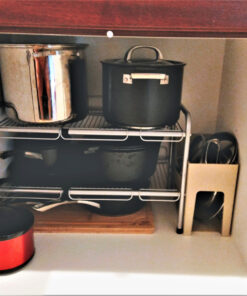 Surpahs 2 Tier Under Sink Expandable Shelf Organizer, Storage Rack (Silver) 37 91MnatZjzcL