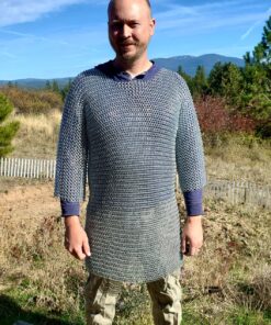 Medieval Renaissance Haubergeon Replica Warrior Chainmail Armor Long Shirt XL 17 91Mr3vBafNL