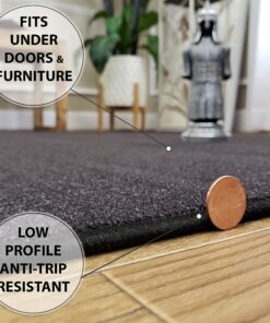 Indoor Doormat Rubber Backed,30 inch x 18 in, Solid Black, Non Slip, Kitchen Rugs and Mats Doormat 18 x 30 inch ( Indoor Mat ) 11 91MrCztEjGL