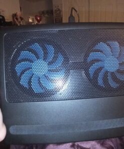 TECKNET Laptop Cooling Pad, 12"-15.6" Laptop Cooler, Gaming Cooling Pad Stand, Wind Speed Adjustable, 2 USB Powered Fans Cooling Pad for Laptop Within 16 Inch (Blue) Blue 54 91Mre7d1S9L