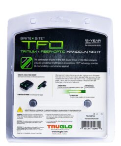 TRUGLO TFO Tritium & Fiber-Optic Handgun Sight | Snag-Resistant Front & Rear Bright Night Sights, Compatible with Glock Handguns Green Front / Green Rear Glock 42/43 30 91MvXF1McAL 1
