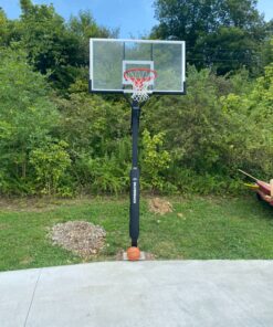 Silverback 54" and 60" In-Ground Basketball Systems with Adjustable-Height Tempered Glass Backboard and Pro-Style Breakaway Rim SB60 Basketball System 46 91MzYWdQuuL