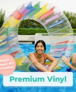 Greenco Giant Inflatable Pool Float, Inflatable Pool Floats, Inflatable Raft for Summer, Giant Pool Lounger, Pool Accessories, Lake Floats & Pool Toys, Summer Fun for Pool, Lake, Beach Party Wheel 19 91N2aRanDPL