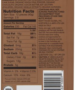 Green & Black's Organic Milk Chocolate with Almonds, 37% Cacao, 3.5 Ounce Bars (Pack of 10) 3.5 Ounce (Pack of 10) 13 91NAttmzlKL