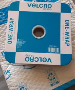 VELCRO Brand ONE-WRAP Double Sided Roll | 45 Ft x 1-1/2 In | Cut to Length Straps Heavy Duty | Bundling Ties Fasten to Themselves for Secure Hold, Black (91881) Hook and Loop Straps 50 91NBwCZ4UML