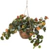 Nearly Natural 6025 22in. Nasturtium Silk Hanging Basket,Gold,29" x 10.25" x 10.25" 9 91NBxOkZDKL