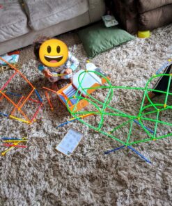 RAINBOW TOYFROG Building Straws and Connectors - STEM Blocks Construction Toys for Boys & Girls - 300 Pcs Straw Building Set - Engineering Connector Blocks for Kids 34 91NQVRFFSyL 3