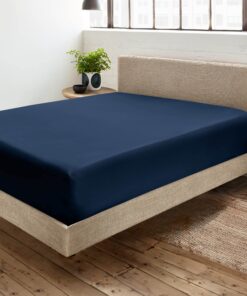 Alternative view of Fitted Bottom Sheet Twin XL Size - Premium 1800 Microfiber - Ultra-Soft Hotel Luxury - Deep Pocket - Durable and Long Lasting - Twin Extra Long Fitted Sheet (Twin XL, Dark Blue) 09 - Dark Blue