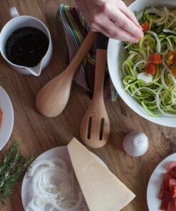 Paderno World Cuisine 3-Blade Vegetable Slicer / Spiralizer, Counter-Mounted and includes 3 Stainless Steel Blades White 44 91Nm2S8ImL