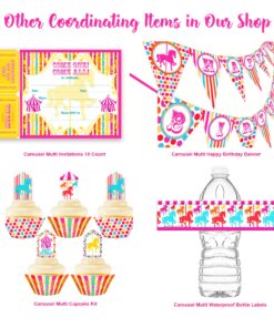 Carousel LARGE Invitations AR - 20 Invitations 20 Envelopes - Carnival Invitations - Circus Invitations 10 91NnghlaOaL