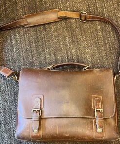 16" Messenger Bag For Men Genuine Leather Vintage Satchel Briefcases RFID Protection Computer Laptop Bag Hunter 53 91NqZaoKU L